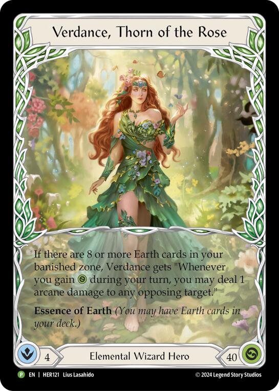 Verdance, Thorn of the Rose - HER121 [HER121] (Promo)  Rainbow Foil | Silver Goblin