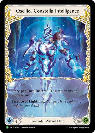 Oscilio, Constella Intelligence - HER122 (HER122) Rainbow Foil - Flesh and Blood: Promo Cards