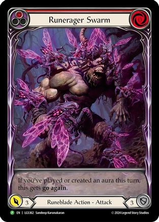 Runerager Swarm (Red) (Extended Art) - LGS362 Rainbow Foil (LGS362) - Flesh and Blood: Promo Cards | Silver Goblin