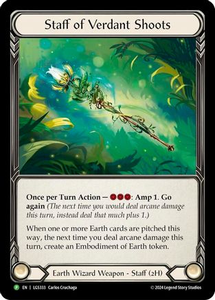 Staff of Verdant Shoots - LGS333 (LGS333) Rainbow Foil - Flesh and Blood: Promo Cards