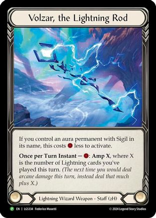 Volzar, the Lightning Rod - LGS334 (LGS334) Rainbow Foil - Flesh and Blood: Promo Cards