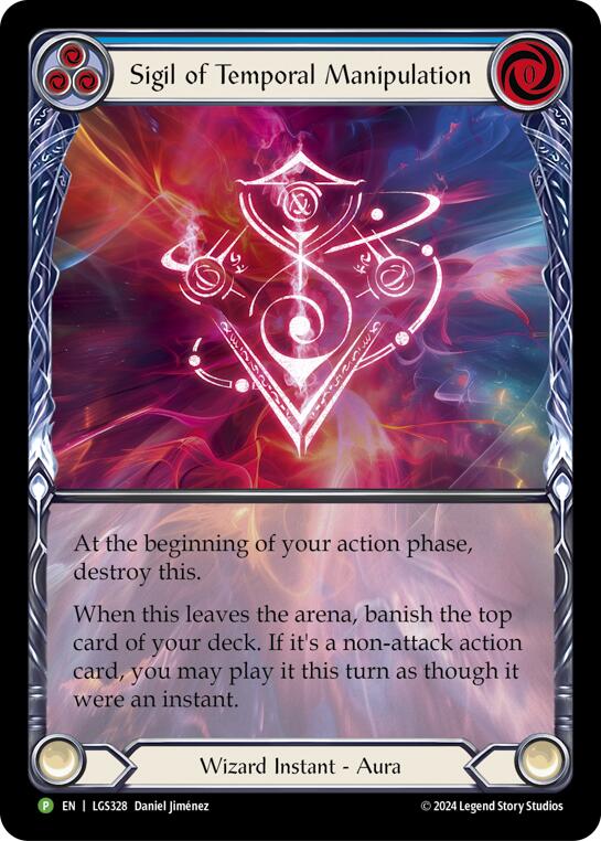 Sigil of Temporal Manipulation (Extended Art) - LGS328 [LGS328] (Promo)  Rainbow Foil | Silver Goblin