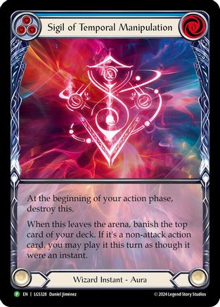 Sigil of Temporal Manipulation (Extended Art) - LGS328 (LGS328) Rainbow Foil - Flesh and Blood: Promo Cards
