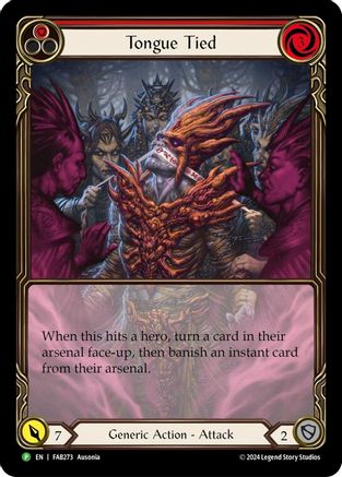 Tongue Tied (Extended Art) - FAB273 (FAB273) - Flesh and Blood: Promo Cards | Silver Goblin