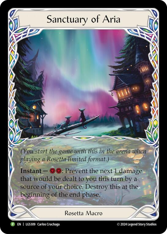 Sanctuary of Aria (Extended Art) - LGS309 [LGS309] (Promo)  Cold Foil | Silver Goblin