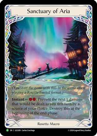 Sanctuary of Aria (Extended Art) - LGS309 (LGS309) Cold Foil - Flesh and Blood: Promo Cards