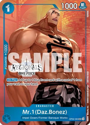 Mr.1 (Daz.Bonez) (Online Regional 2024 Vol. 3) [One Piece Promotion Cards] | Silver Goblin