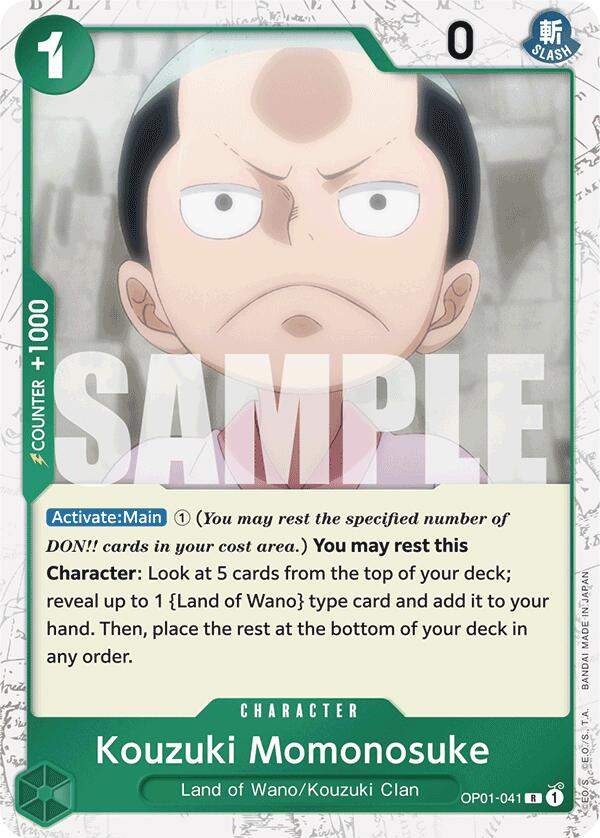 Kouzuki Momonosuke (Jolly Roger Foil) (OP01-041) - Premium Booster -The Best- Foil