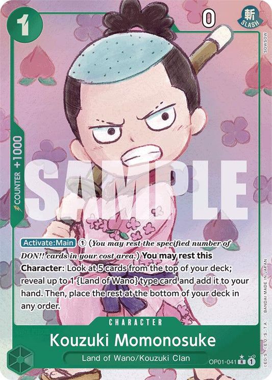 Kouzuki Momonosuke (Alternate Art) Foil (OP01-041) - Premium Booster -The Best-