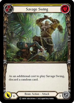 Savage Swing (Yellow) (1HR018) - Historic Pack 1 Blitz Deck: Rhinar | Silver Goblin