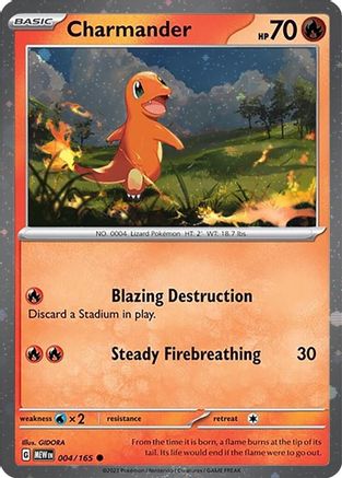 Charmander - 004/165 (Cosmos Holo) (4) Holofoil - Miscellaneous Cards & Products