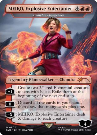 MEIKO, Explosive Entertainer – Chandra, Flamecaller (807) - Secret Lair Drop Series