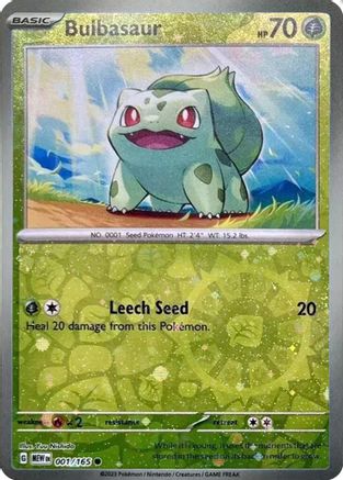 Bulbasaur - 001/165 (Reverse Cosmos Holo) (Costco Exclusive) (1) Holofoil - Miscellaneous Cards & Products