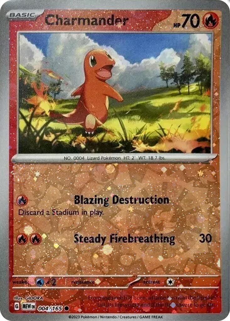 Charmander (004/165) (Cosmos Holo) (Costco Exclusive) [Miscellaneous Cards] | Silver Goblin