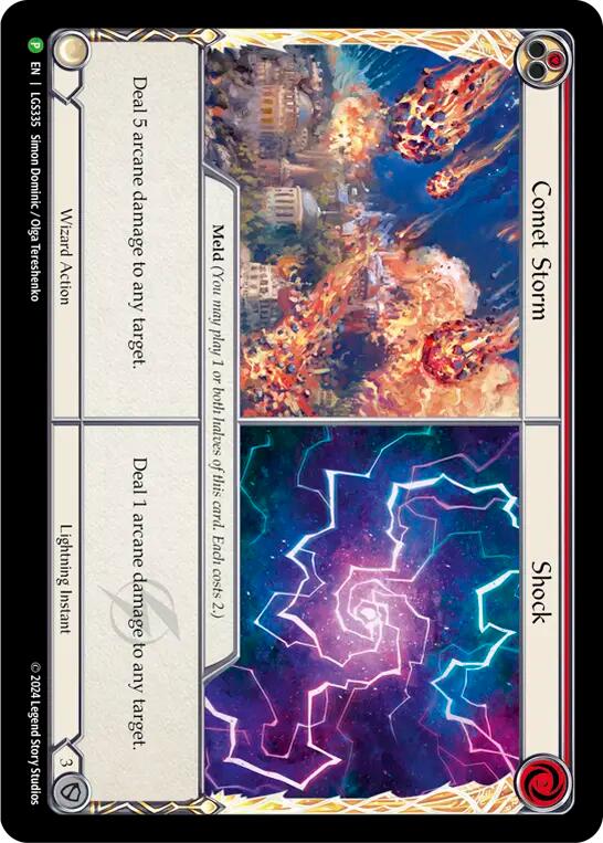 Comet Storm // Shock [LGS335] (Promo)  Cold Foil | Silver Goblin