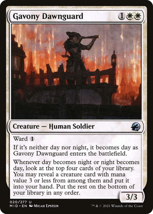 Gavony Dawnguard [Innistrad: Midnight Hunt] Foil