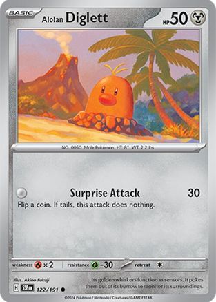 Alolan Diglett (122/191) [Scarlet & Violet: Surging Sparks] Reverse Holofoil