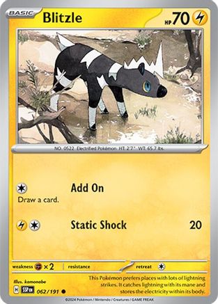 Blitzle (062/191) [Scarlet & Violet: Surging Sparks] Reverse Holofoil