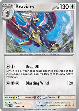 Braviary (153/191) [Scarlet & Violet: Surging Sparks] Reverse Holofoil