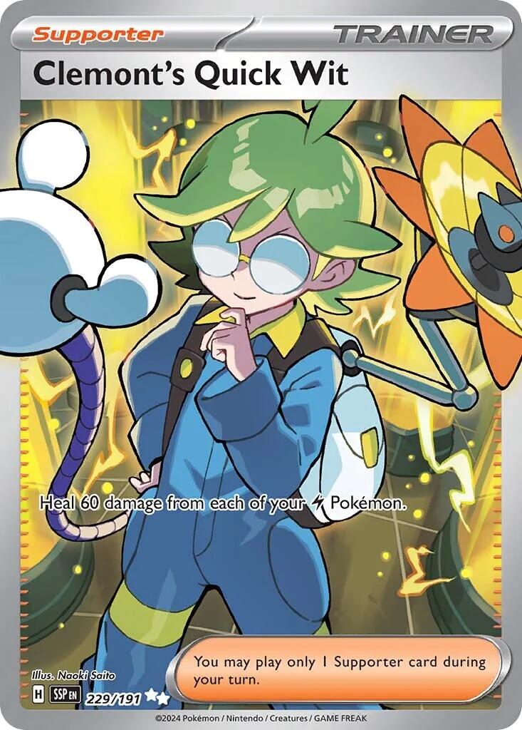 Clemont's Quick Wit (229/191) [Scarlet & Violet: Surging Sparks] | Silver Goblin