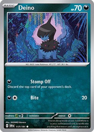 Deino (117/191) [Scarlet & Violet: Surging Sparks] Reverse Holofoil