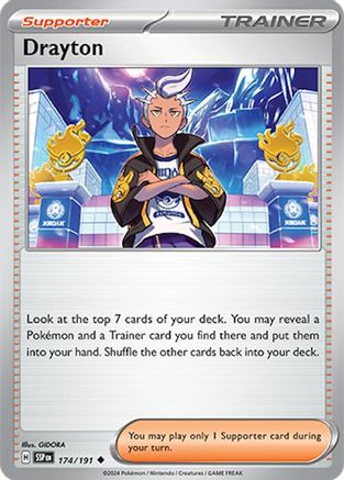 Drayton (174/191) [Scarlet & Violet: Surging Sparks] Reverse Holofoil