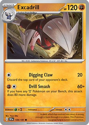 Excadrill (109/191) [Scarlet & Violet: Surging Sparks] Reverse Holofoil