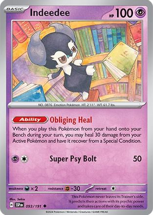 Indeedee (093/191) [Scarlet & Violet: Surging Sparks] Reverse Holofoil