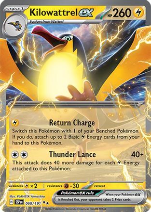 Kilowattrel ex (068/191) [Scarlet & Violet: Surging Sparks] Reverse Holofoil