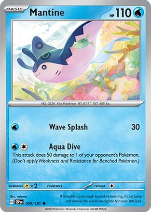 Mantine (040/191) [Scarlet & Violet: Surging Sparks] Reverse Holofoil