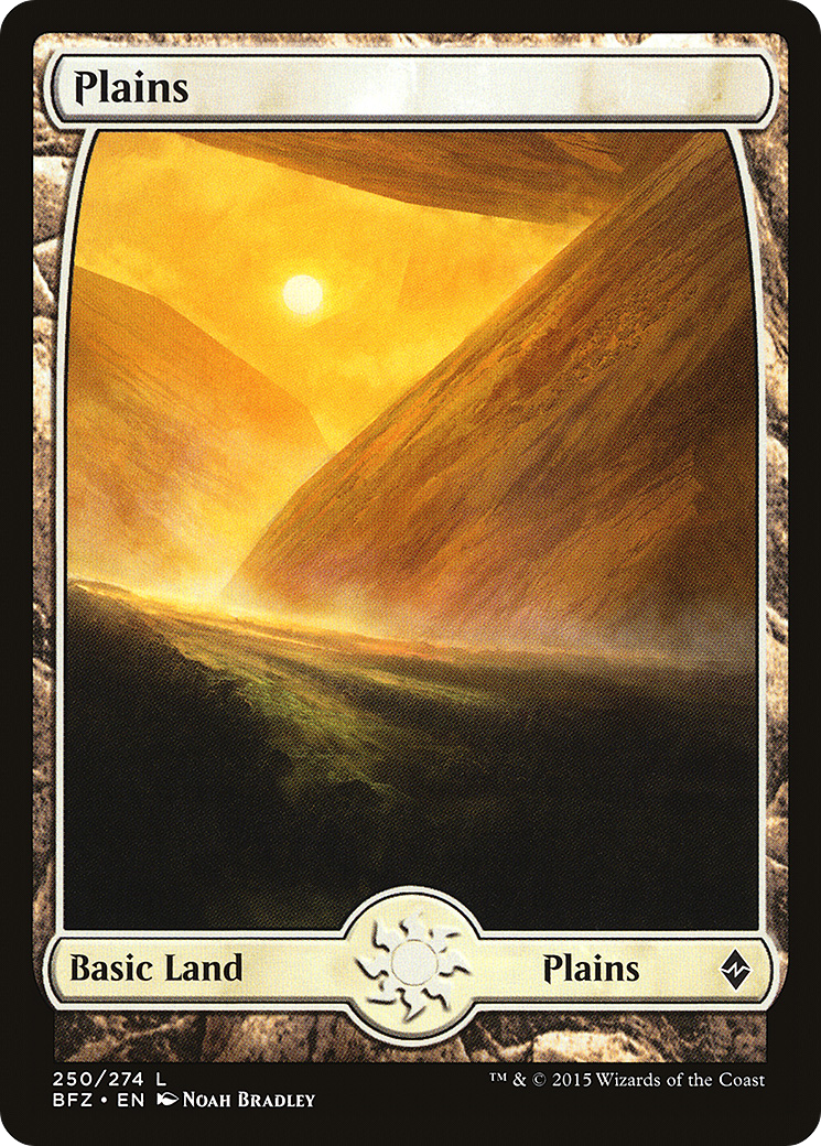 Plains (250) (Full Art) [Battle for Zendikar] Foil