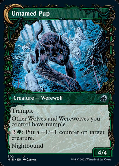 Hound Tamer // Untamed Pup (Showcase Equinox) [Innistrad: Midnight Hunt] Foil