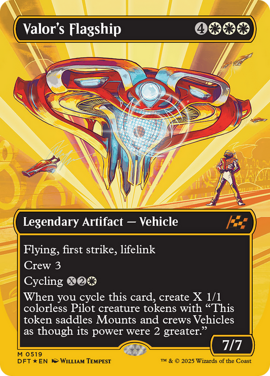Valor's Flagship (Borderless) (First-Place Foil) Foil (519) - Aetherdrift