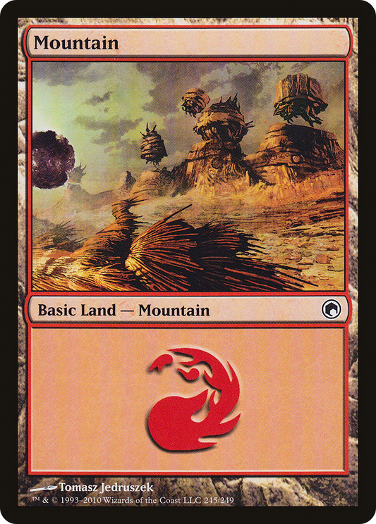 Mountain (245) [Scars of Mirrodin] Foil