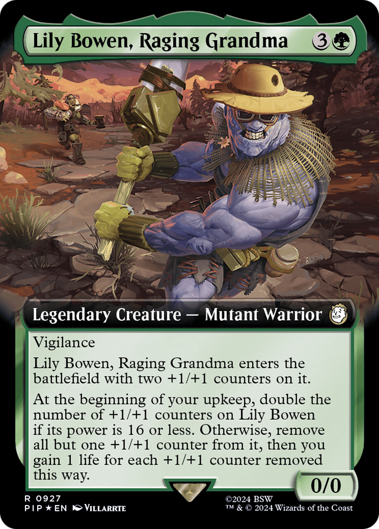 Lily Bowen, Raging Grandma (Extended Art) (Surge Foil) [Fallout] | Silver Goblin