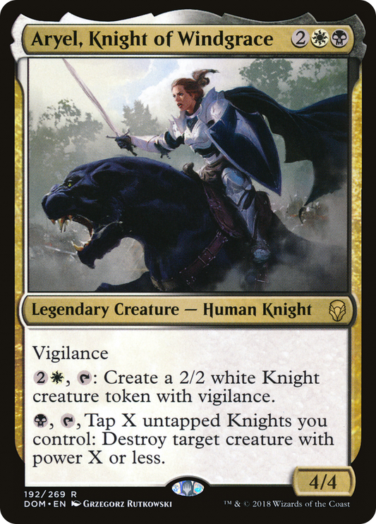 Aryel, Knight of Windgrace [Dominaria] Foil