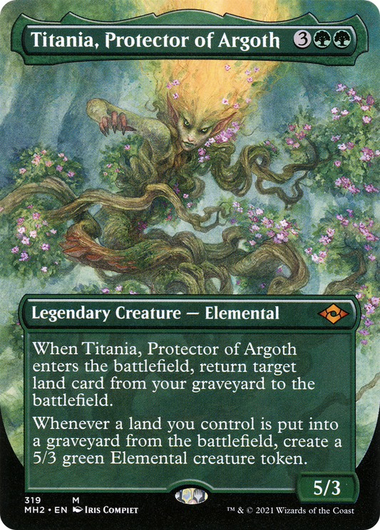 Titania, Protector of Argoth (Borderless Alternate Art) [Modern Horizons 2] Foil