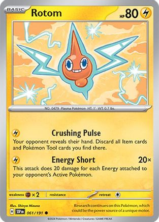 Rotom (061/191) [Scarlet & Violet: Surging Sparks] Reverse Holofoil