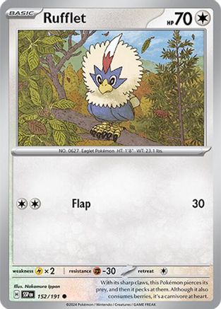 Rufflet (152/191) [Scarlet & Violet: Surging Sparks] Reverse Holofoil