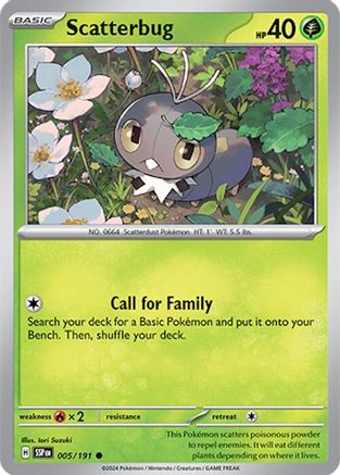 Scatterbug (005/191) [Scarlet & Violet: Surging Sparks] Reverse Holofoil