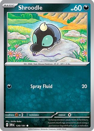 Shroodle (120/191) [Scarlet & Violet: Surging Sparks] Reverse Holofoil