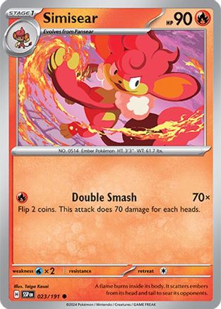 Simisear (023/191) [Scarlet & Violet: Surging Sparks] Reverse Holofoil