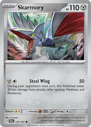 Skarmory (124/191) [Scarlet & Violet: Surging Sparks] Reverse Holofoil