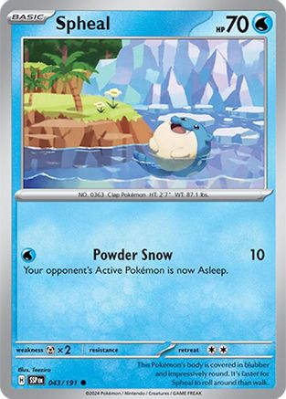 Spheal (043/191) [Scarlet & Violet: Surging Sparks] | Silver Goblin