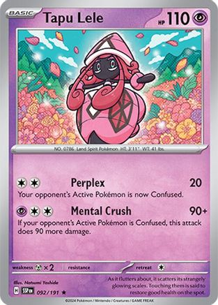 Tapu Lele (092/191) [Scarlet & Violet: Surging Sparks] Reverse Holofoil