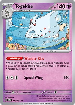 Togekiss (072/191) [Scarlet & Violet: Surging Sparks] Reverse Holofoil