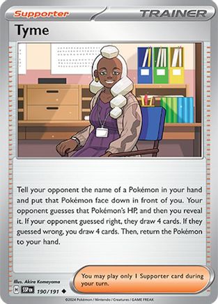 Tyme (190/191) [Scarlet & Violet: Surging Sparks] Reverse Holofoil