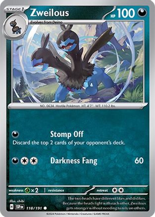 Zweilous (118/191) [Scarlet & Violet: Surging Sparks] Reverse Holofoil