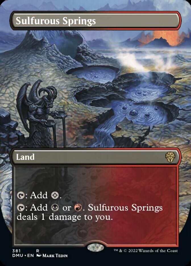 Sulfurous Springs (Borderless Alternate Art) [Dominaria United] | Silver Goblin