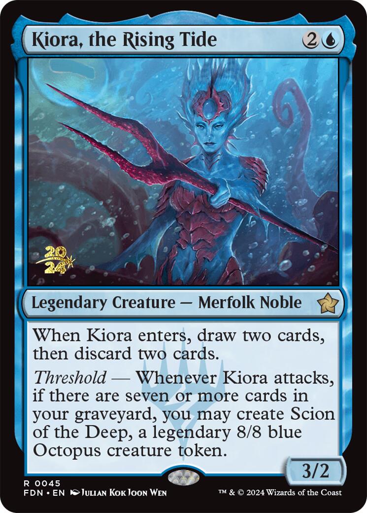 Kiora, the Rising Tide [Foundations Prerelease Promos] | Silver Goblin